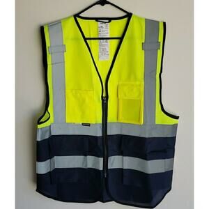 Salzmann 3M Multi-Pocket Reflective Safety Working Vest Zip Size L/XL 170-180cm
